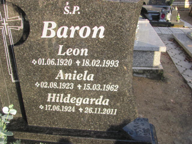 Aniela Baron 1923 Żory Rogoźna - Grobonet - Wyszukiwarka osób pochowanych