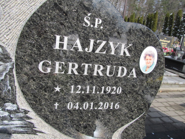 Gertruda Hajzyk 1920 Żory Rogoźna - Grobonet - Wyszukiwarka osób pochowanych